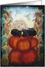 Punkin’ Pile - Pumpkin Witch Art for Halloween card