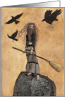 Tonight, I Fly! - Witch & Halloween Art card
