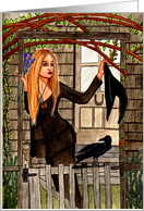 Cottage Witch - Witch & Halloween Art card