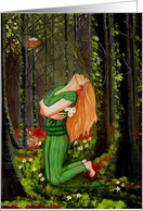 Ostara Prayer - Ostara Pagan Witch Art card