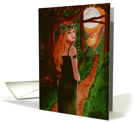 ComeTo The Beltane Fire, Witch Art card (604240)