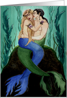 Devocean, mercouple - Love, Mermaid Art card