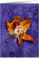 Sweet Autumn Rain - Autumn Fairy Art card