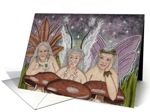 Wize Wimmin Fae - Getting Older Birthday - Fairy Art card (604357)