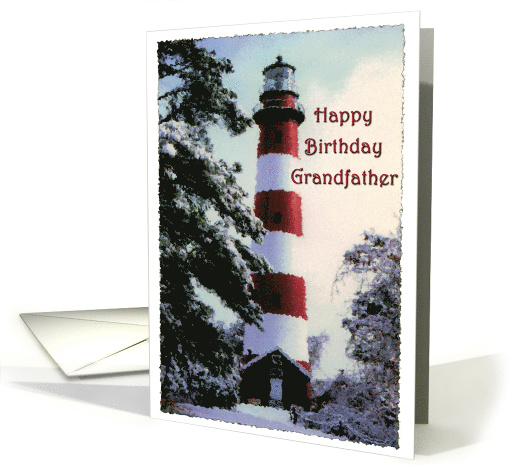 Happy Birthday Grandfather lighthouse card (623166)