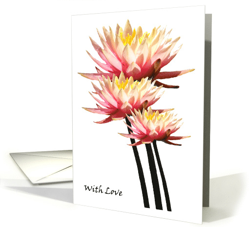 Waterlily with love card (605010)
