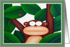 monkey ladybird birthday card