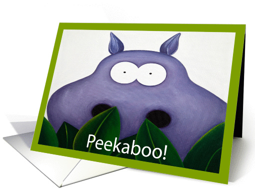 Peekaboo! Jungle Hippo Birthday card (1427418)