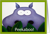Peekaboo! Jungle Hippo Birthday card