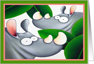 Jungle Birthday Rhinos card