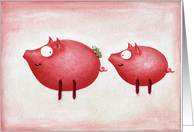 Blank card - Pigs