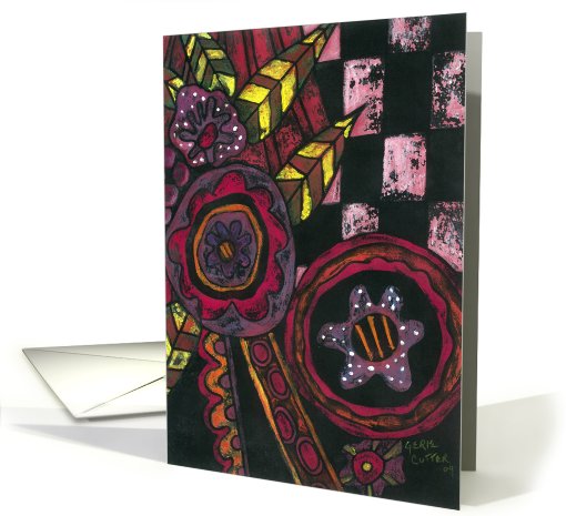 Feathers & Flowers card (607356)
