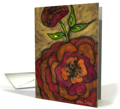 Red Poppies card (608164)