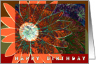 Mod Mums Flower Bouquet - Happy Birthday card