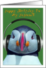 Happy Birthday To My Husband, Funny Puffin card