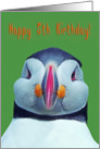Happy 5th Birthday, funny puffin card