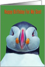Happy Birthday for Son, funny puffin card