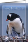 Happy Birthday Mom, Penguin with two chicks card