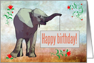 Happy birthday,Elephant card