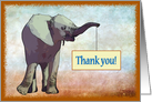 Thank you greeting card, baby elephant card