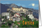 Corte Citadel Corsica island France card