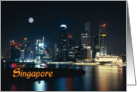 Singapore night lights card, card