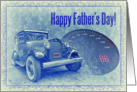 Happy Father’s Day card, old vintage classic car card