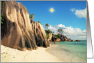 Seychelles beach Card