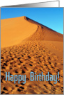 Happy birthday greeting card, over the sand hill card