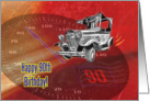 Happy 90th birthday greeting card,old car card