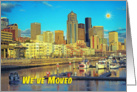 We have moved greeting card,Seattle Washington card