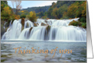 Thinking of you greeting card,waterfall card