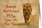 Year of the tiger greeting card, 1926 card