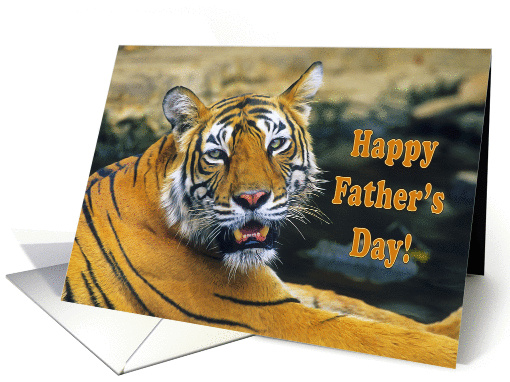 Happy Father's Day, portrait bengal tiger card (1361482)