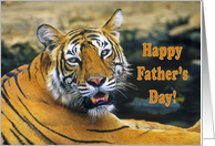 Happy Father’s Day, portrait bengal tiger card
