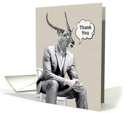 Thank You card, for Business with Waterbuck's Head card (1365526)