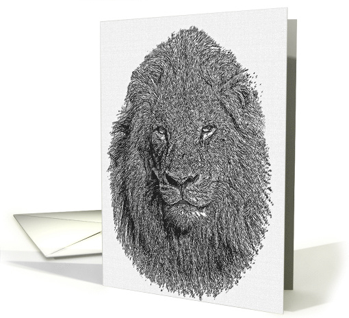 Lion portrait card (612670)