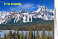 Rocky Mountains, snow covered card