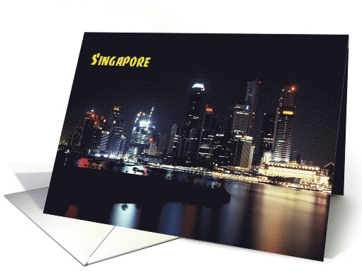 Singapore, City at Night card (614116)