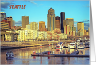 Seattle, waterfront scene card