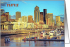 Seattle, waterfront scene card