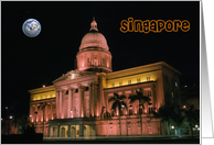 Singapore night lights Card