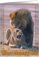 Father’s day greeting card, Lions card