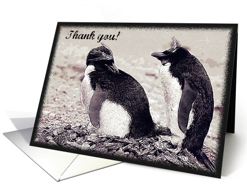 Thank you, two penguins card (617252)
