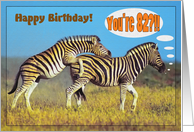 Happy birthday card zebras card