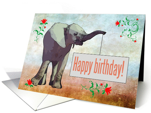 Happy birthday,Elephant card (870756)