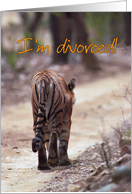 I am divorced card, Indian tiger is going away card