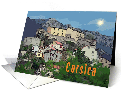Corte Citadel Corsica island France card (871086)