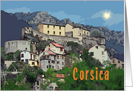 Corte Citadel Corsica island France card