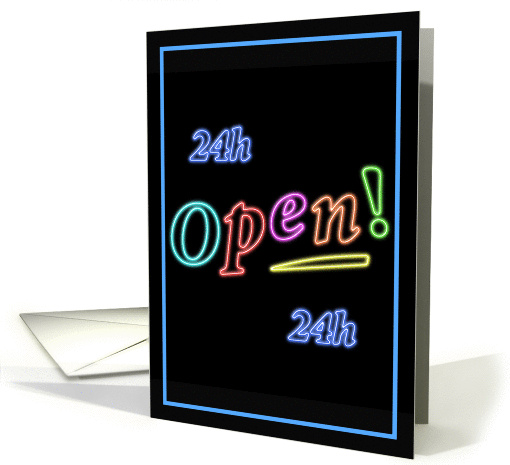 Open 24 hours card (873181)